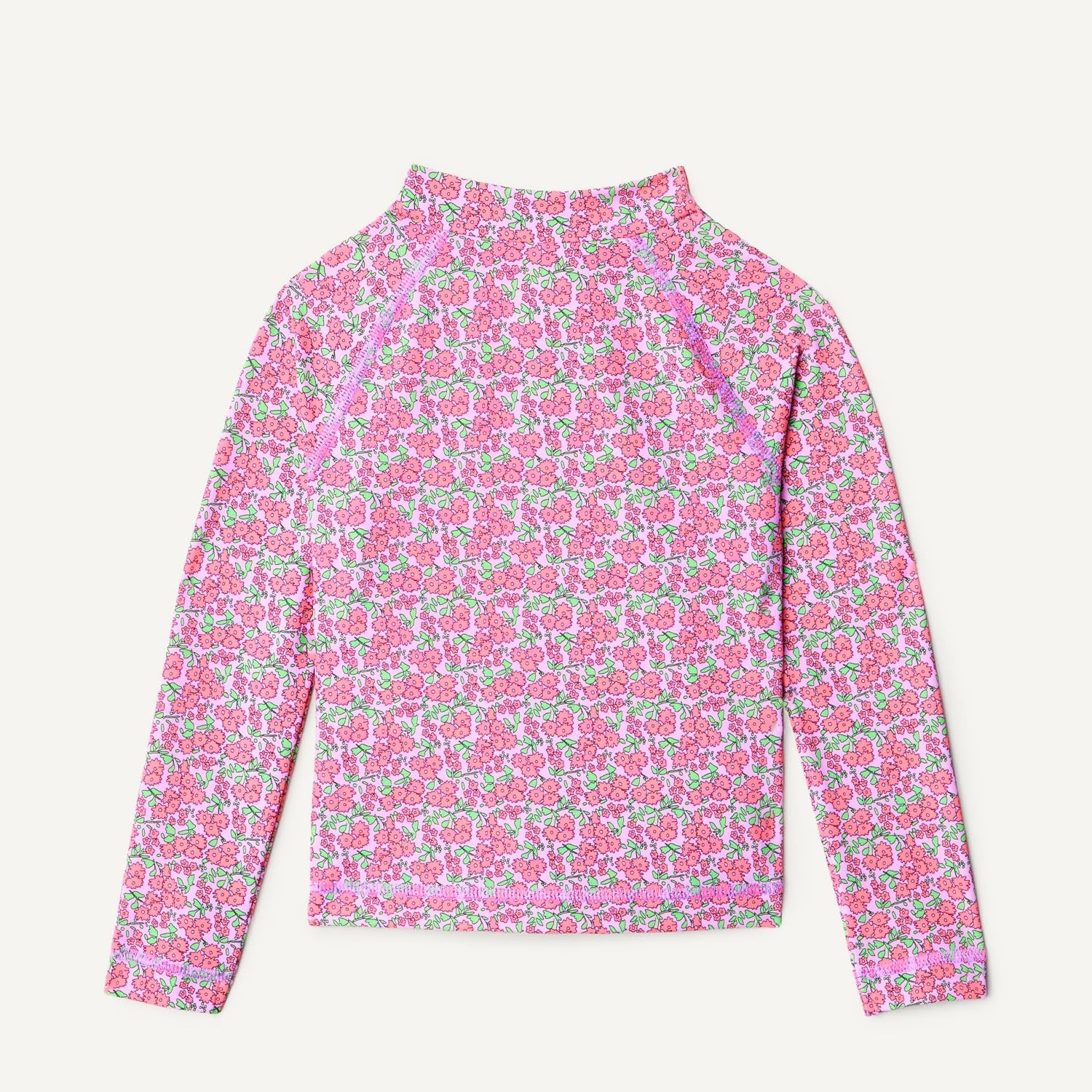 image:imageAmazon Essentials Girls and Toddlers Long Sleeve Swim Rashguard TShirtLilac Hot Pink Posey Floral