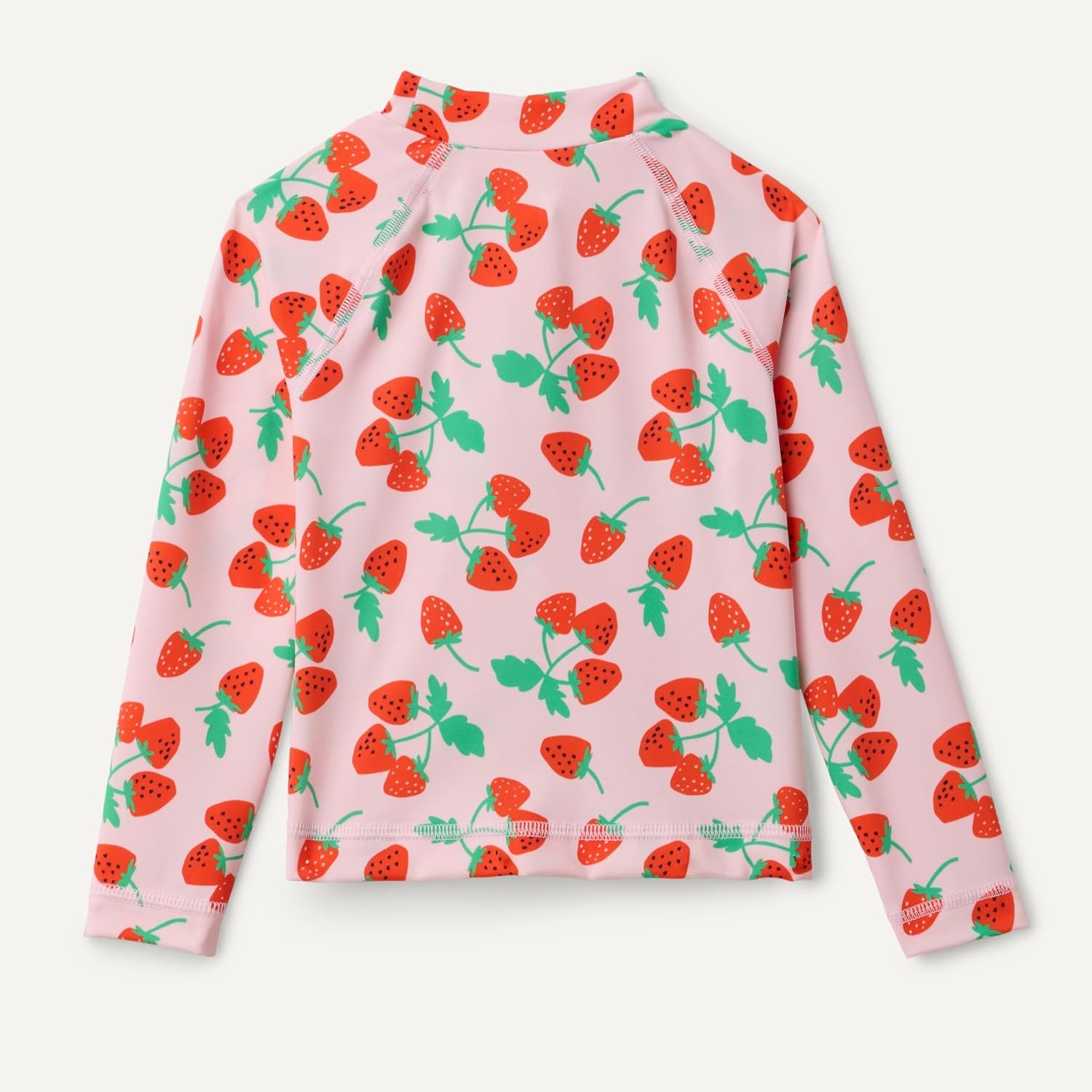 image:imageAmazon Essentials Girls and Toddlers Long Sleeve Swim Rashguard TShirtPink Tomato Red Strawberries
