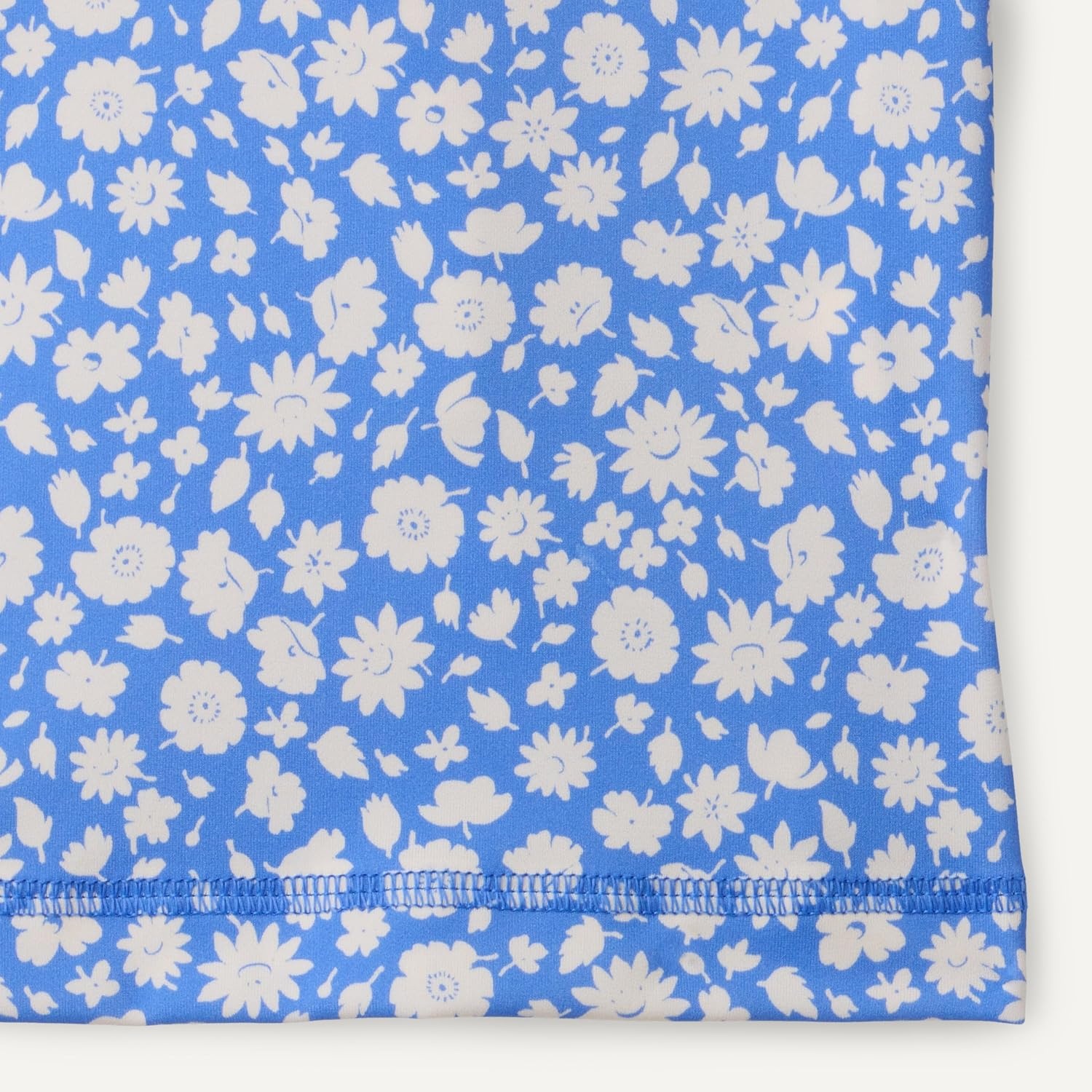 image:imageAmazon Essentials Girls and Toddlers Short Sleeve Slim Fit HighNeck Rashguard TShirtBlue Ditsy Floral