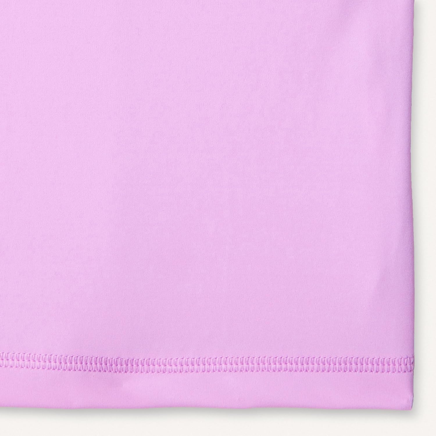 image:imageAmazon Essentials Girls and Toddlers Short Sleeve Slim Fit HighNeck Rashguard TShirtBright Lavender