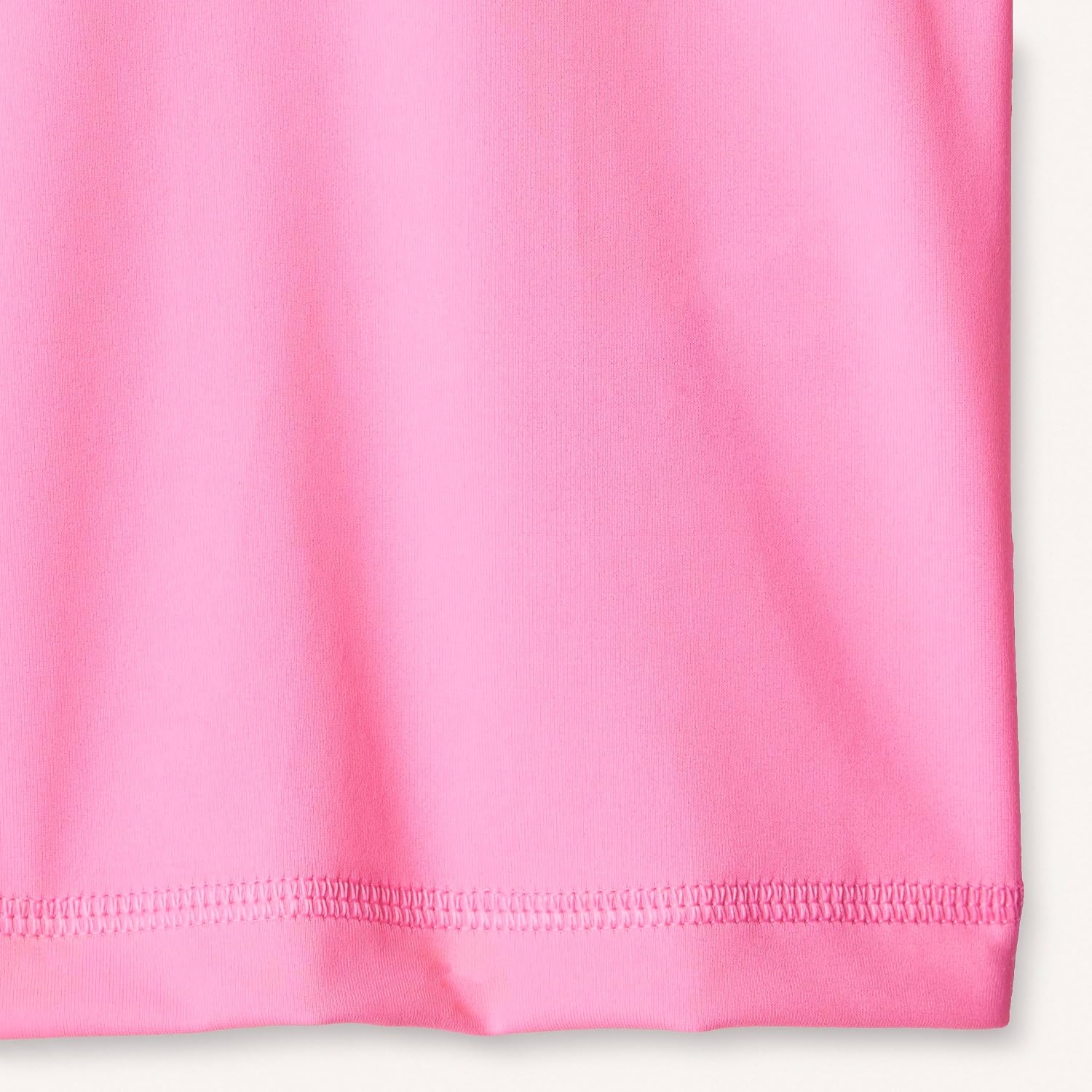 image:imageAmazon Essentials Girls and Toddlers Short Sleeve Slim Fit HighNeck Rashguard TShirtHot Pink