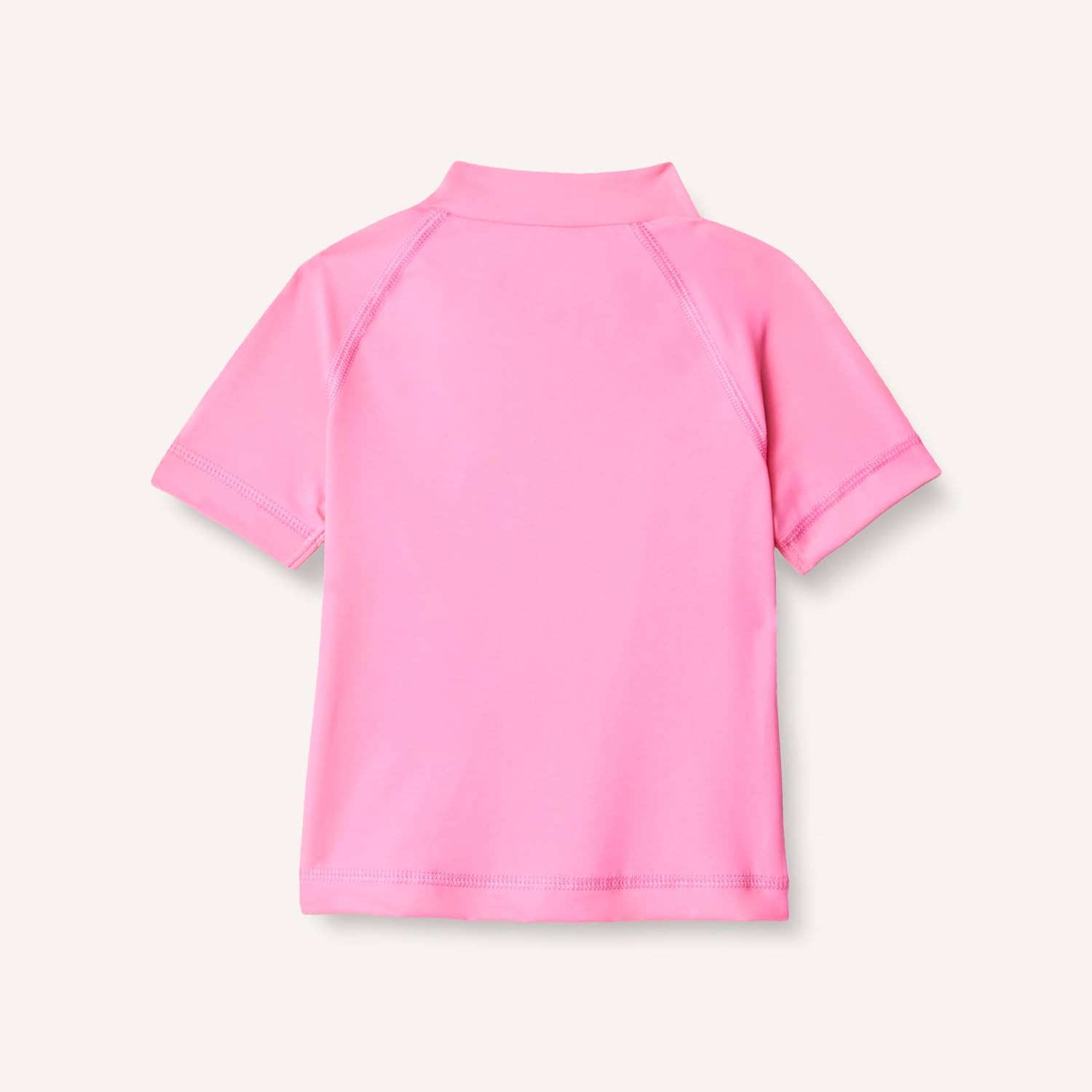 image:imageAmazon Essentials Girls and Toddlers Short Sleeve Slim Fit HighNeck Rashguard TShirtHot Pink