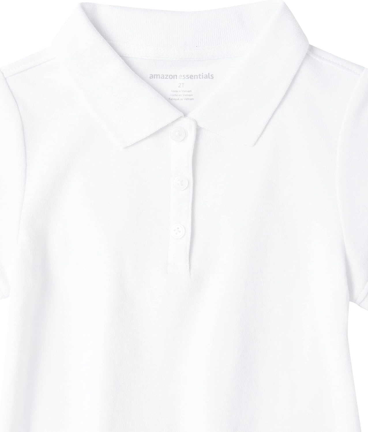 image:imageAmazon Essentials Girls and Toddlers Short Sleeve Uniform Polo Shirt MultipacksWhiteGrey Heather