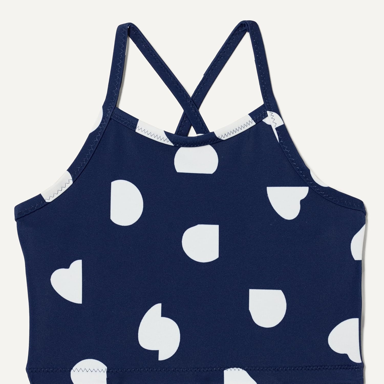 image:imageAmazon Essentials Girls and Toddlers Tankini SetDeep Blue Ivory Abstract Dots