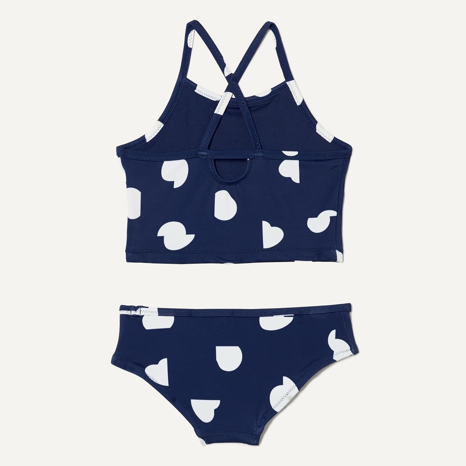 image:imageAmazon Essentials Girls and Toddlers Tankini SetDeep Blue Ivory Abstract Dots