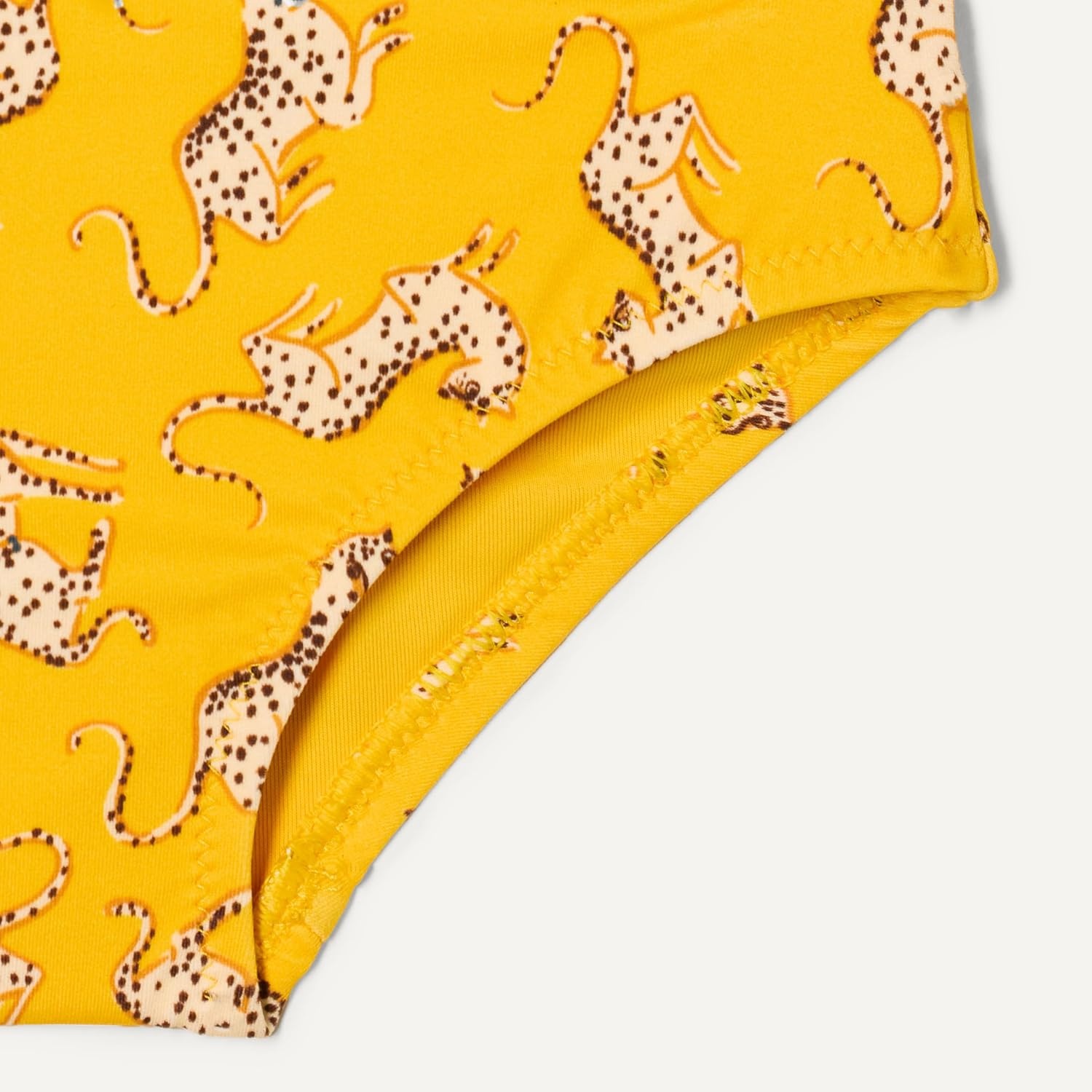 image:imageAmazon Essentials Girls and Toddlers Tankini SetGolden Yellow Beige Leopard