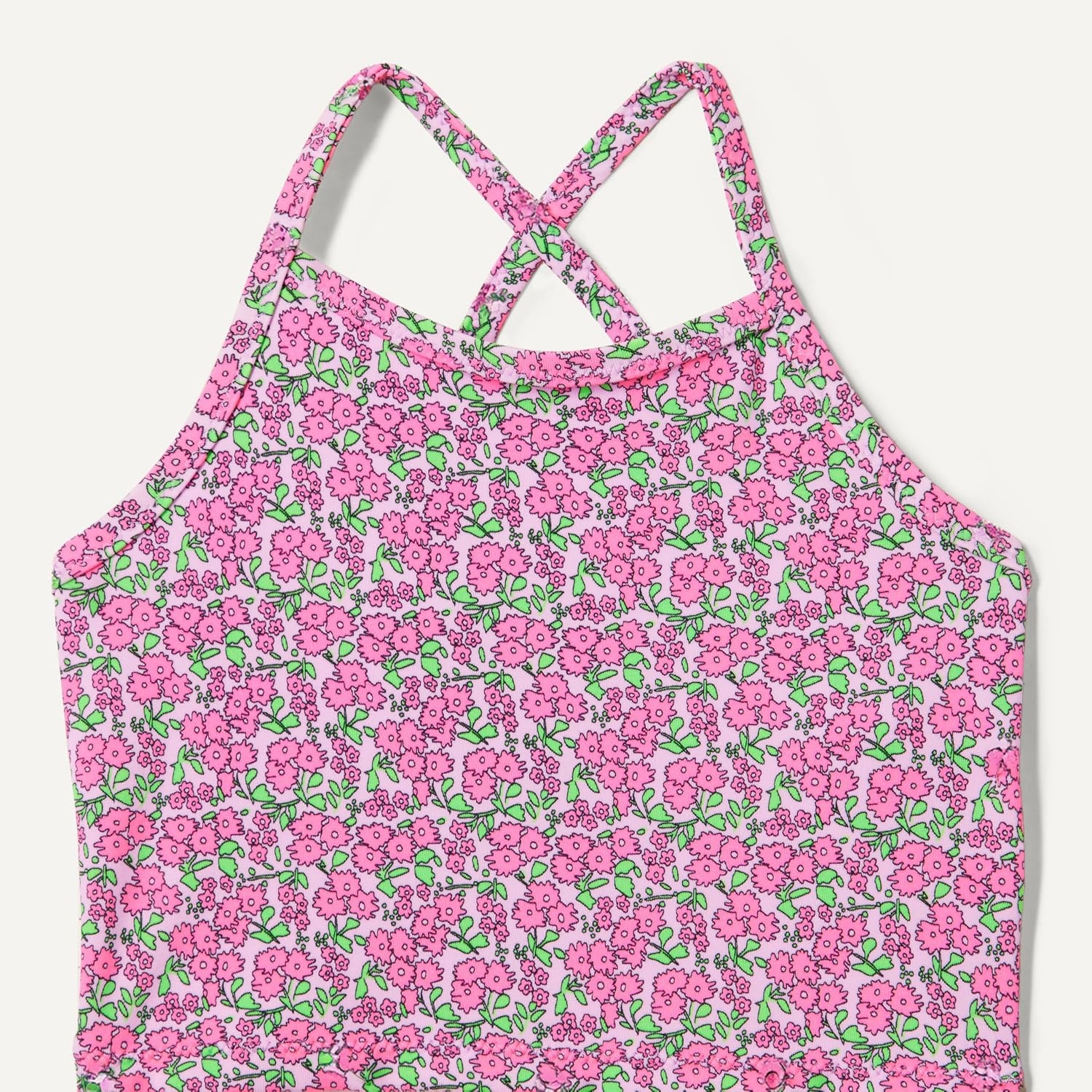 image:imageAmazon Essentials Girls and Toddlers Tankini SetLilac Hot Pink Posey Floral
