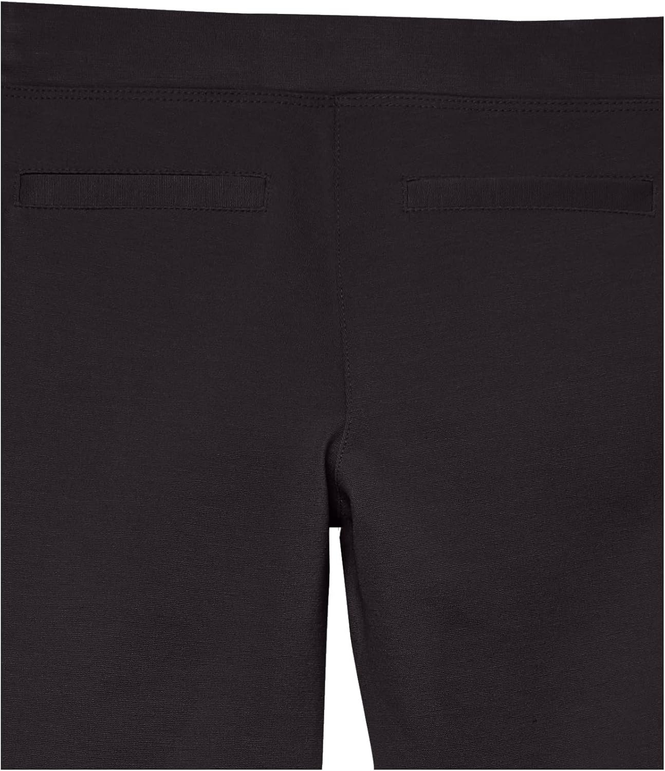 image:imageAmazon Essentials Girls and Toddlers Uniform Slim Fit PonteKnit Pant with Elastic Waist Pull On Pack of 2Black