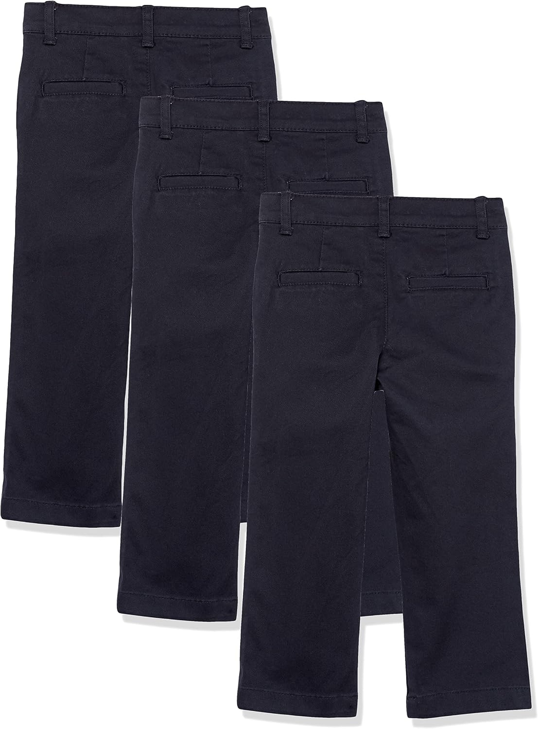 image:imageAmazon Essentials Toddler Boys School Uniform StraightFit FlatFront Chino Pants with Adjustable Elastic Waist MultipackBlack