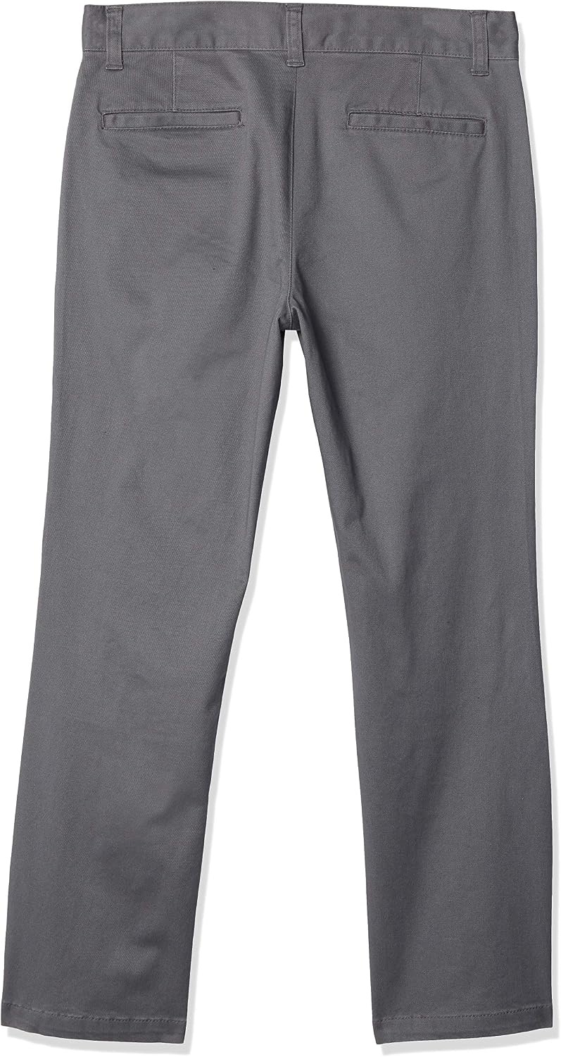image:imageAmazon Essentials Toddler Boys School Uniform StraightFit FlatFront Chino Pants with Adjustable Elastic Waist MultipackGrey