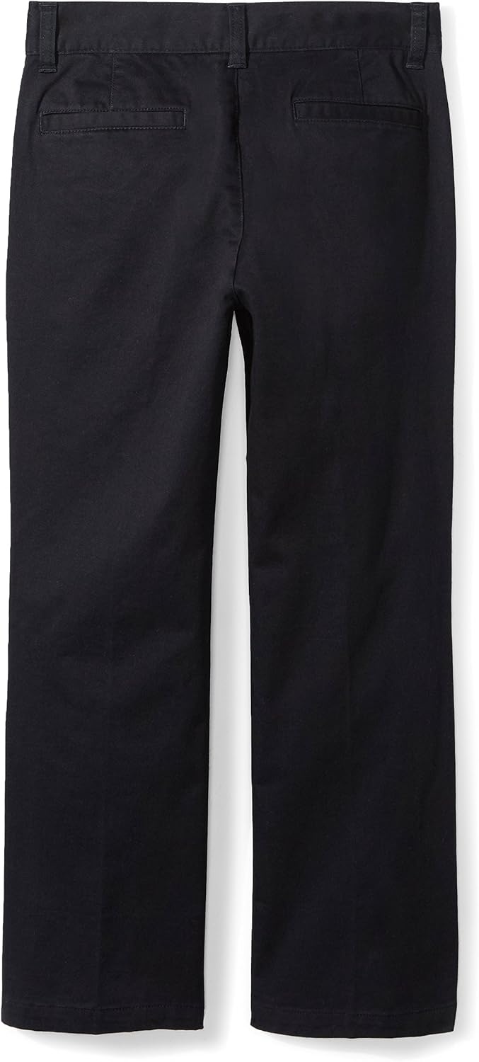 image:imageAmazon Essentials Toddler Boys School Uniform StraightFit FlatFront Chino Pants with Adjustable Elastic Waist MultipackJet Black
