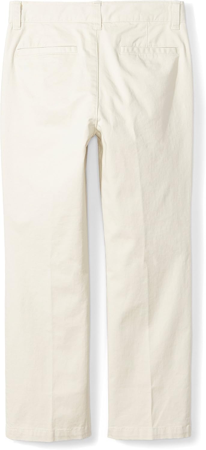 image:imageAmazon Essentials Toddler Boys School Uniform StraightFit FlatFront Chino Pants with Adjustable Elastic Waist MultipackLight Khaki Brown