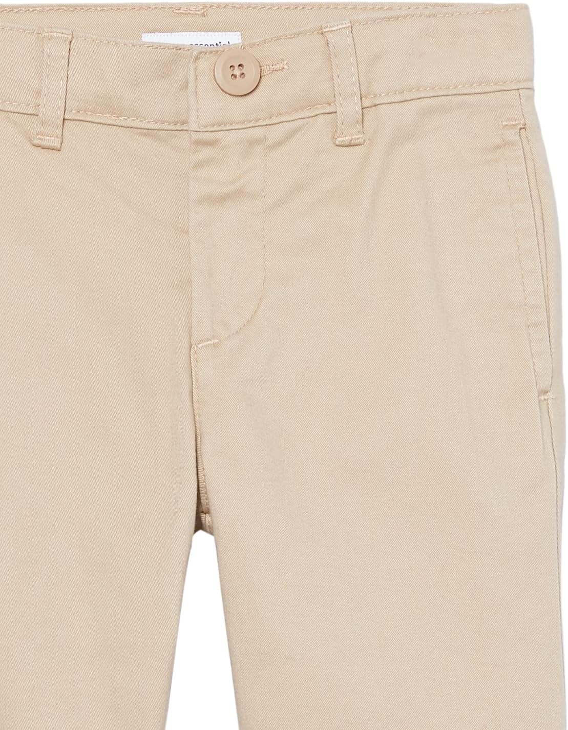 image:imageAmazon Essentials Toddler Boys School Uniform StraightFit FlatFront Chino Pants with Adjustable Elastic Waist MultipackLight Khaki Brown