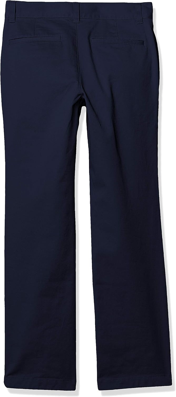 image:imageAmazon Essentials Toddler Boys School Uniform StraightFit FlatFront Chino Pants with Adjustable Elastic Waist MultipackNavy