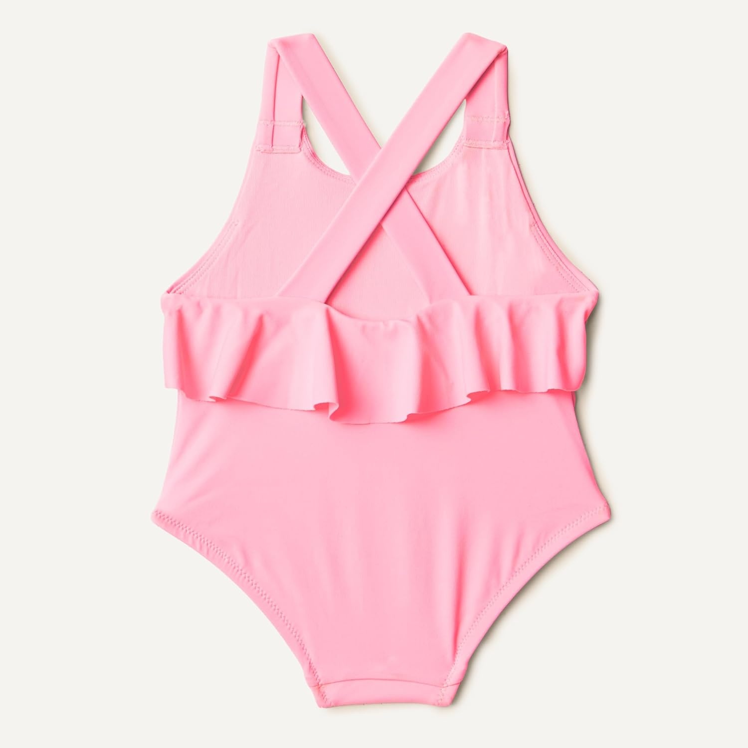 image:imageAmazon Essentials x Sofia Grainge Toddlers and Baby Girls OnePiece Swimsuit with Crisscross Straps Ruffle DetailBright Pink