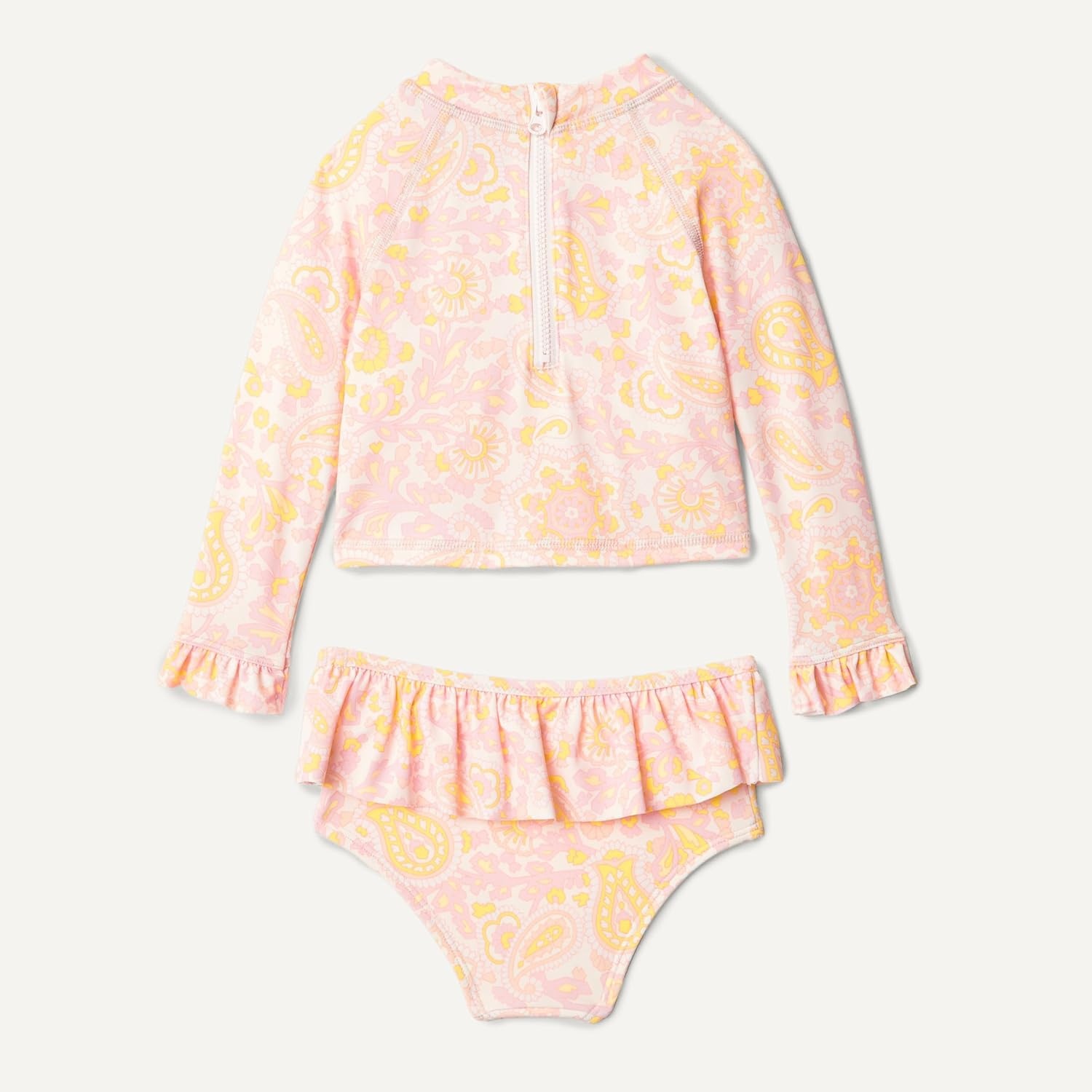image:imageAmazon Essentials x Sofia Grainge Toddlers and Baby Girls TwoPiece Long Sleeve Rashguard Set MultipacksPink Ornate Paisley