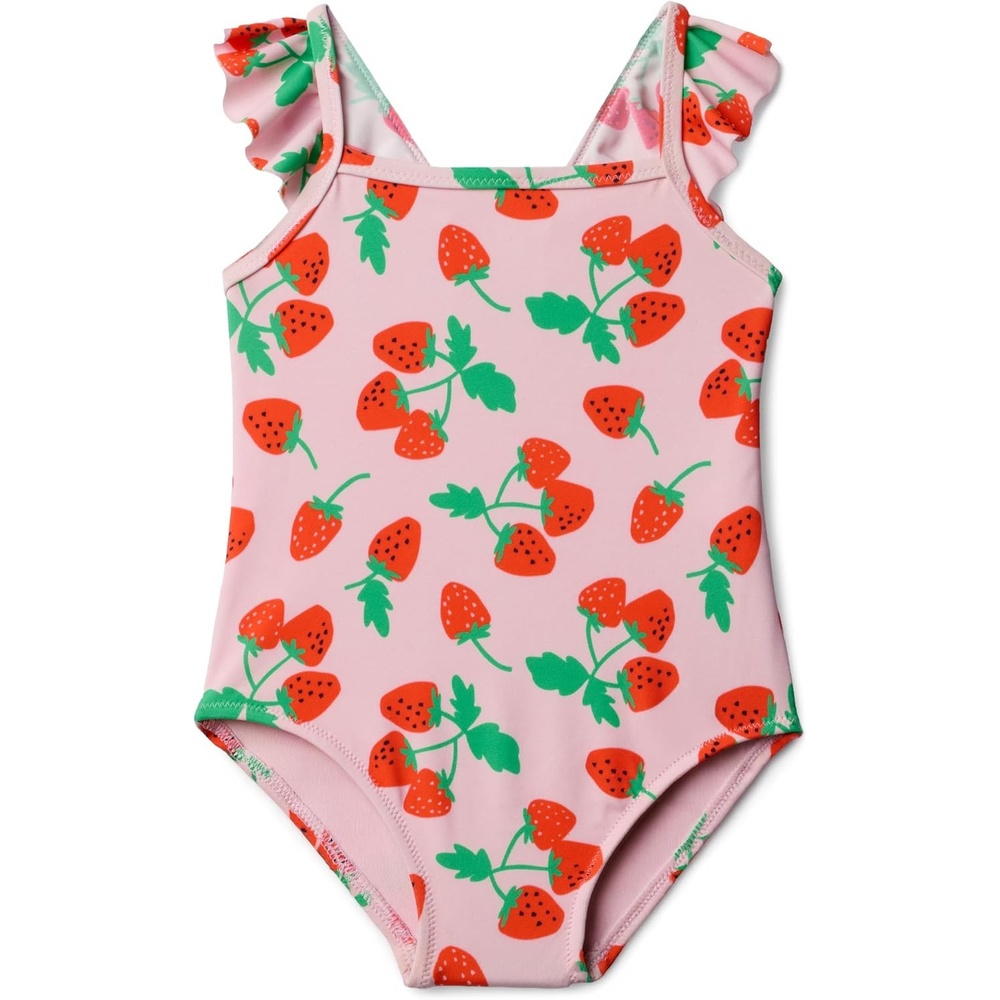 image:imageAmazon Essentials Baby Girls Ruffle OnePiece SwimsuitPink Tomato Red Strawberries