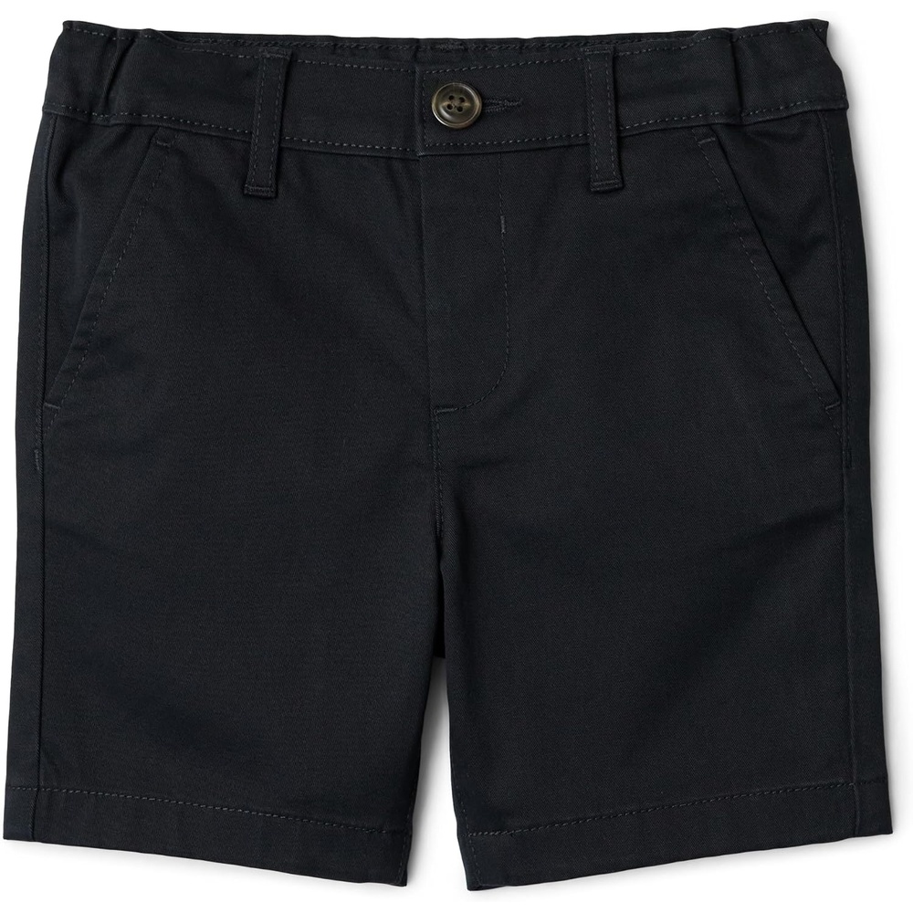 image:imageAmazon Essentials Boys and Toddlers School Uniform Woven FlatFront Shorts with Elastic WaistBlack