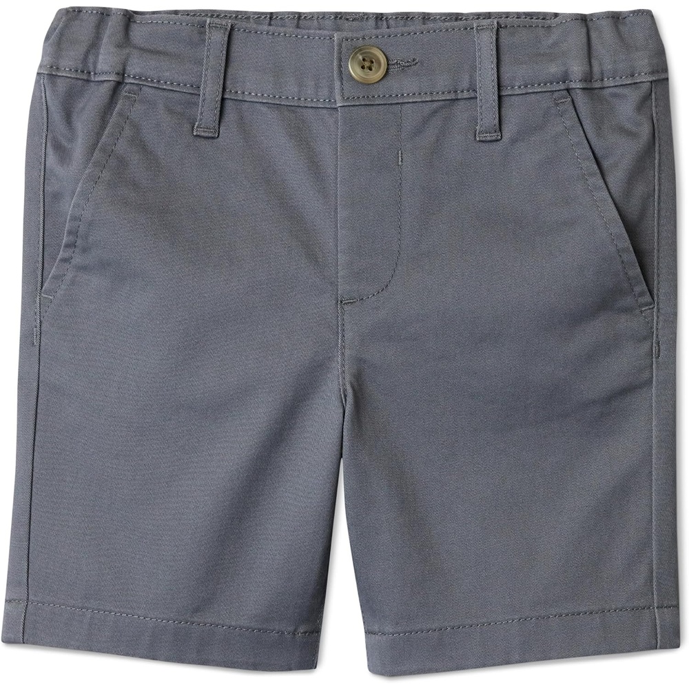 image:imageAmazon Essentials Boys and Toddlers School Uniform Woven FlatFront Shorts with Elastic WaistIron Grey