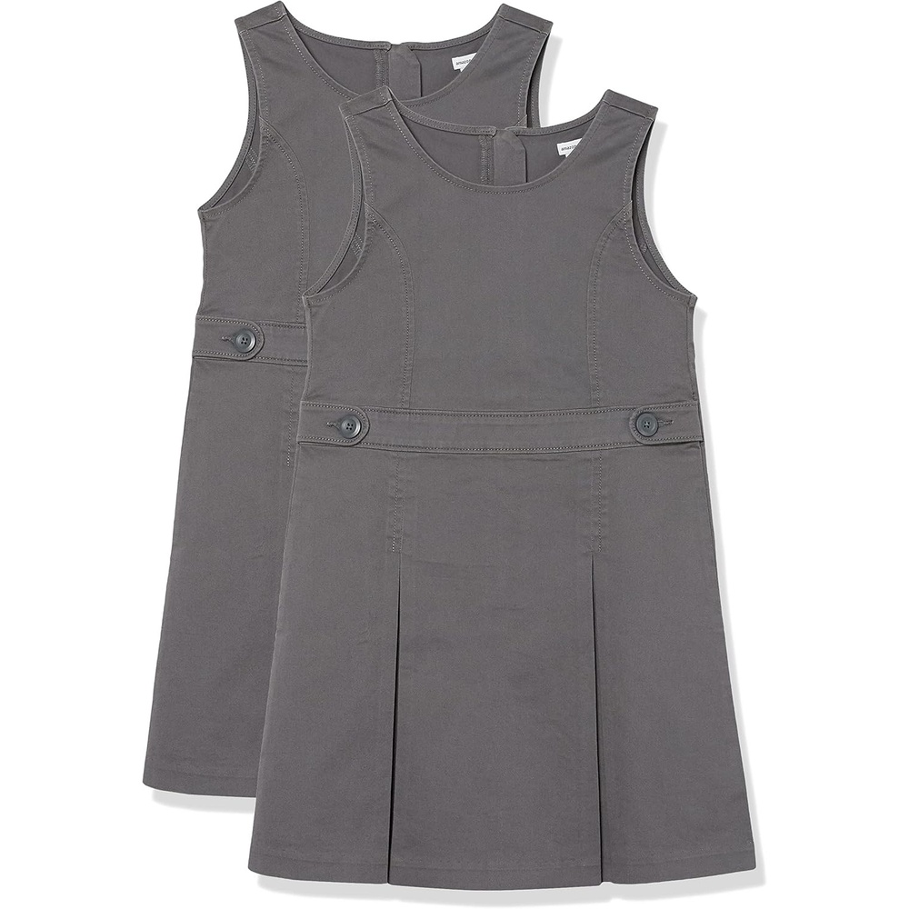 image:imageAmazon Essentials Girls School Uniform Pleated Jumper DressGrey