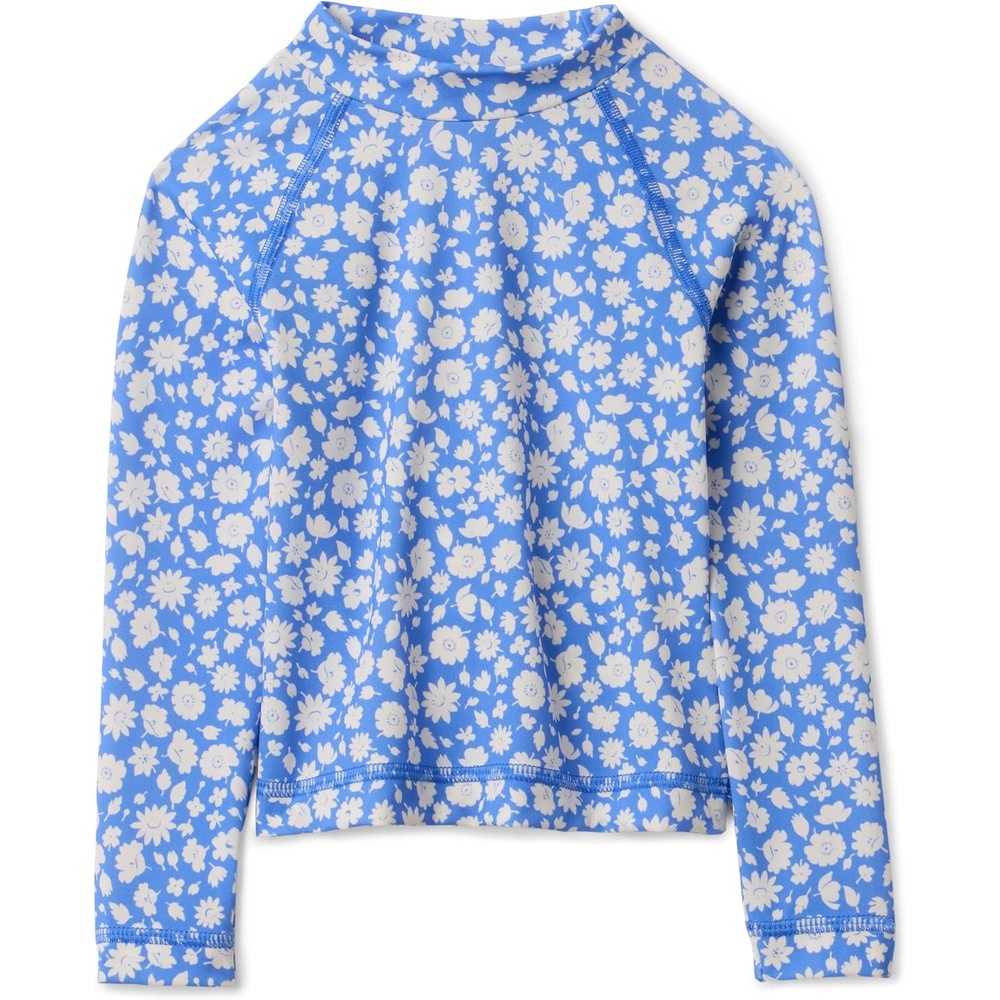 image:imageAmazon Essentials Girls and Toddlers Long Sleeve Swim Rashguard TShirtBlue Ditsy Floral