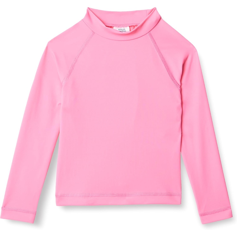 image:imageAmazon Essentials Girls and Toddlers Long Sleeve Swim Rashguard TShirtHot Pink