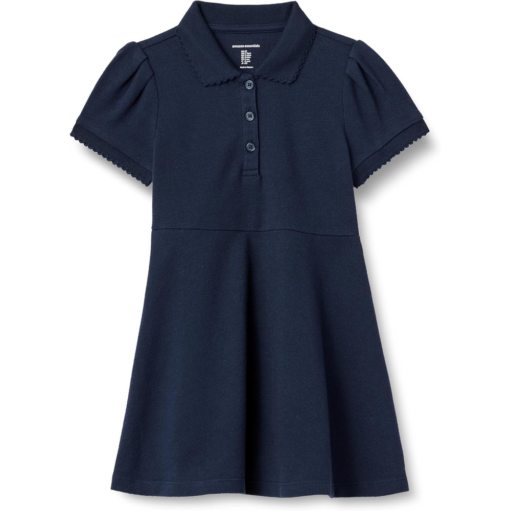 image:imageAmazon Essentials Girls and Toddlers Short Sleeve Polo DressNavy