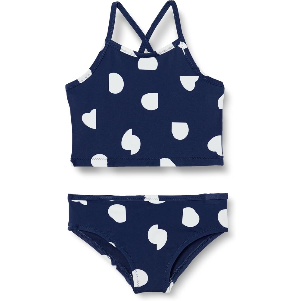 image:imageAmazon Essentials Girls and Toddlers Tankini SetDeep Blue Ivory Abstract Dots