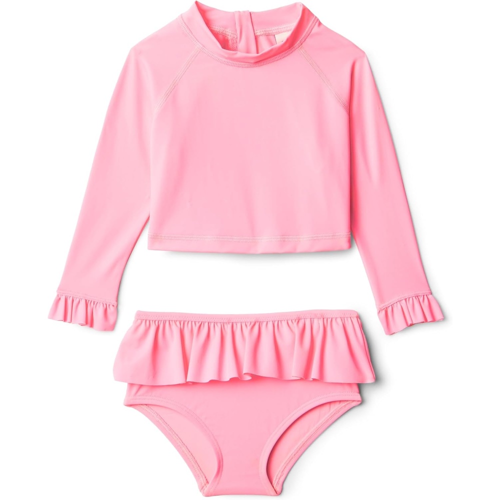 image:imageAmazon Essentials x Sofia Grainge Toddlers and Baby Girls TwoPiece Long Sleeve Rashguard Set MultipacksCandy Pink