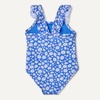 Amazon Essentials Baby Girls’ Ruffle One-Piece Swimsuit(Blue Ditsy Floral)