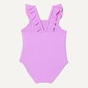Amazon Essentials Baby Girls’ Ruffle One-Piece Swimsuit(Bright Lavender)