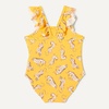 Amazon Essentials Baby Girls’ Ruffle One-Piece Swimsuit(Golden Yellow Beige Leopard)