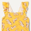 Amazon Essentials Baby Girls’ Ruffle One-Piece Swimsuit(Golden Yellow Beige Leopard)