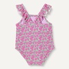 Amazon Essentials Baby Girls’ Ruffle One-Piece Swimsuit(Lilac Hot Pink Posey Floral)
