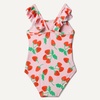 Amazon Essentials Baby Girls’ Ruffle One-Piece Swimsuit(Pink Tomato Red Strawberries)
