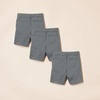 Amazon Essentials Boys and Toddlers’ School Uniform Woven Flat-Front Shorts with Elastic Waist(3-pack Grey)