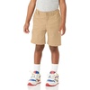 Amazon Essentials Boys and Toddlers’ School Uniform Woven Flat-Front Shorts with Elastic Waist(3-pack Khaki)