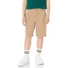 Amazon Essentials Boys and Toddlers’ School Uniform Woven Flat-Front Shorts with Elastic Waist(3-pack Khaki)