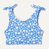 Amazon Essentials Girls’ 2pc Bow Bikini Swim Set, Quick-Dry Stretch Fabric(Blue Ditsy Floral)