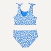 Amazon Essentials Girls’ 2pc Bow Bikini Swim Set, Quick-Dry Stretch Fabric(Blue Ditsy Floral)
