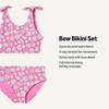 Amazon Essentials Girls’ 2pc Bow Bikini Swim Set, Quick-Dry Stretch Fabric(Hot Pink Shells)