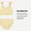 Amazon Essentials Girls’ 2pc Bow Bikini Swim Set, Quick-Dry Stretch Fabric(Light Yellow)