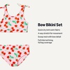 Amazon Essentials Girls’ 2pc Bow Bikini Swim Set, Quick-Dry Stretch Fabric(Pink Tomato Red Strawberries)