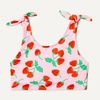 Amazon Essentials Girls’ 2pc Bow Bikini Swim Set, Quick-Dry Stretch Fabric(Pink Tomato Red Strawberries)