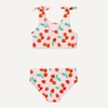 Amazon Essentials Girls’ 2pc Bow Bikini Swim Set, Quick-Dry Stretch Fabric(Pink Tomato Red Strawberries)
