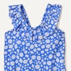 Amazon Essentials Girls’ Frill-Trimmed One-Piece Swimsuit(Blue Ditsy Floral)