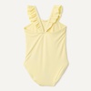 Amazon Essentials Girls’ Frill-Trimmed One-Piece Swimsuit(Light Yellow)