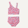 Amazon Essentials Girls’ One Shoulder Two-Piece Bikini Swim Set, Slim Fit(Hot Pink Shells)