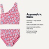 Amazon Essentials Girls’ One Shoulder Two-Piece Bikini Swim Set, Slim Fit(Hot Pink Shells)