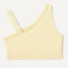 Amazon Essentials Girls’ One Shoulder Two-Piece Bikini Swim Set, Slim Fit(Light Yellow)